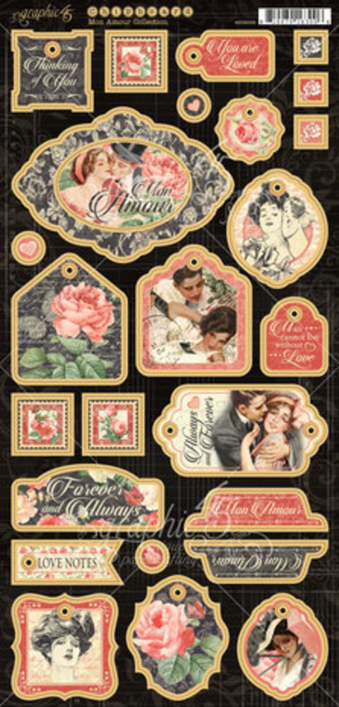 Graphic 45 Mon Amour Chipboard Deluxe Collector's Edition (4502539) Graphic 45 Mon Amour Chipboard Deluxe Collector's Edition (4502539)
