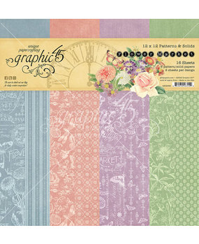 Graphic 45 Flower Market 12x12 Inch Patterns & Solids Paper Pack (4502559) Graphic 45 Flower Market 12x12 Inch Patterns & Solids Paper Pack (4502559)