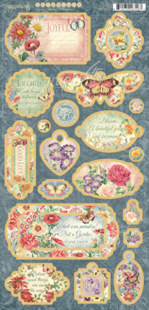 Graphic 45 Flower Market Chipboard (4502560) Graphic 45 Flower Market Chipboard (4502560)
