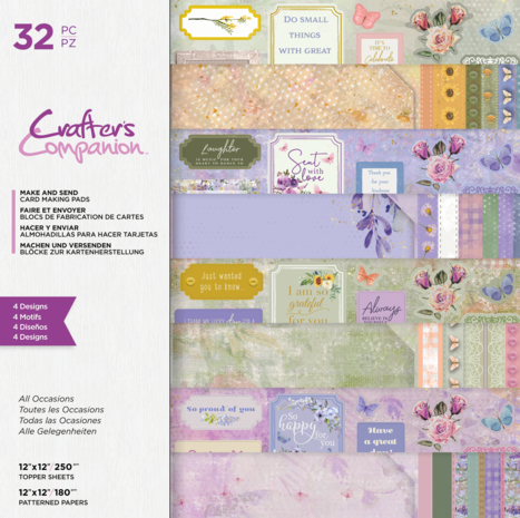 Crafter's Companion Make and Send All Occasions 12x12 Inch Card Making Pad (CC-PAD12-MAS-AOCC)