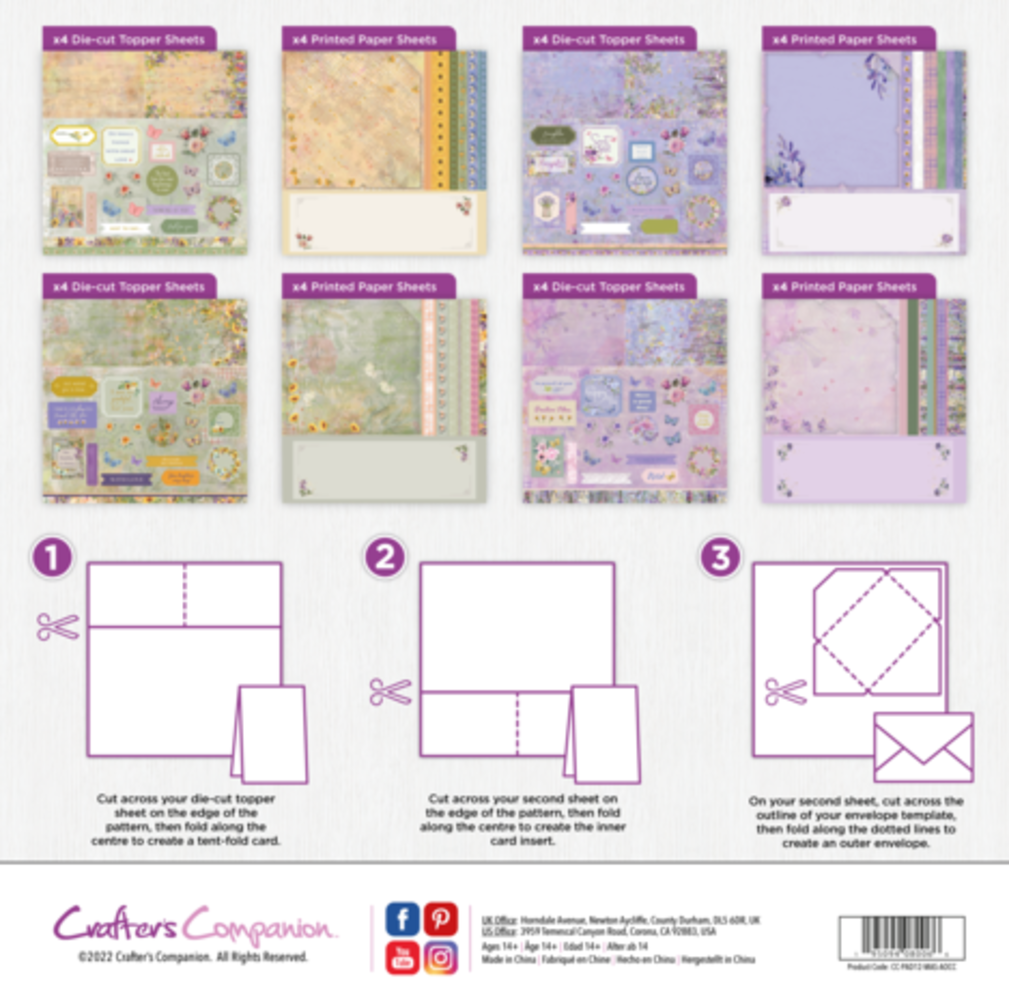 Crafter's Companion Make and Send All Occasions 12x12 Inch Card Making Pad (CC-PAD12-MAS-AOCC)