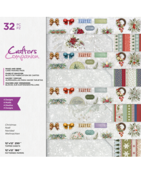 Crafter's Companion Make and Send Christmas 12x12 Inch Card Making Pad (CC-PAD12-MAS-XMAS)