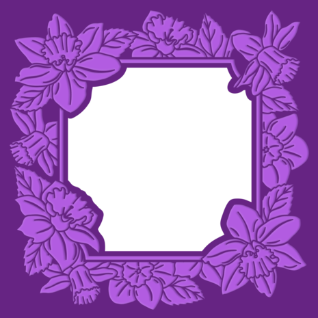 Gemini Floral Frame Cut and Embossing Folder Dancing Daffodils (GEM-CEF5-DADAFF)