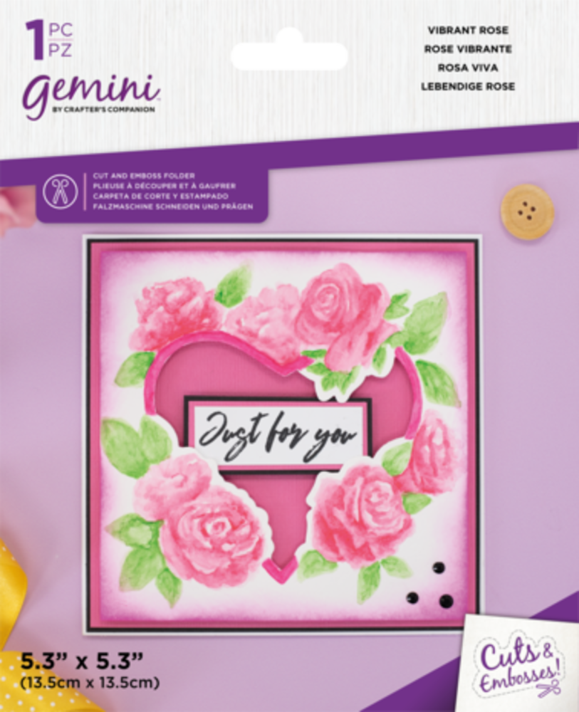 Gemini Floral Frame Cut and Embossing Folder Vibrant Rose (GEM-CEF5-VIBROSE) Gemini Floral Frame Cut and Embossing Folder Vibrant Rose (GEM-CEF5-VIBROSE)