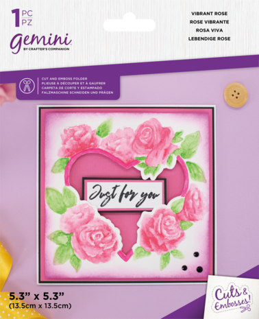 Gemini Floral Frame Cut and Embossing Folder Vibrant Rose (GEM-CEF5-VIBROSE) Gemini Floral Frame Cut and Embossing Folder Vibrant Rose (GEM-CEF5-VIBROSE)