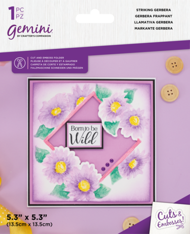 Gemini Floral Frame Cut and Embossing Folder Striking Gerbera (GEM-CEF5-STRGERB) Gemini Floral Frame Cut and Embossing Folder Striking Gerbera (GEM-CEF5-STRGERB)
