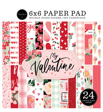 Carta Bella My Valentine 6x6 Inch Paper Pad (CBMV294023) Carta Bella My Valentine 6x6 Inch Paper Pad (CBMV294023)