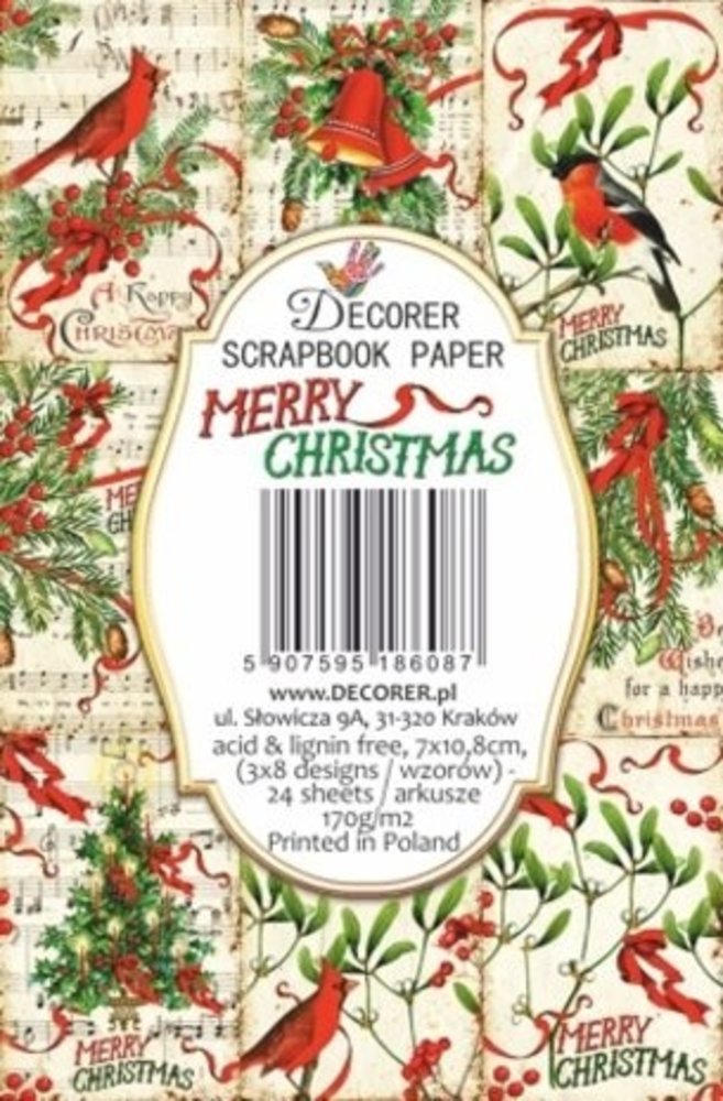Decorer Merry Christmas Paper Pack (7x10,8cm) (DECOR-M112)