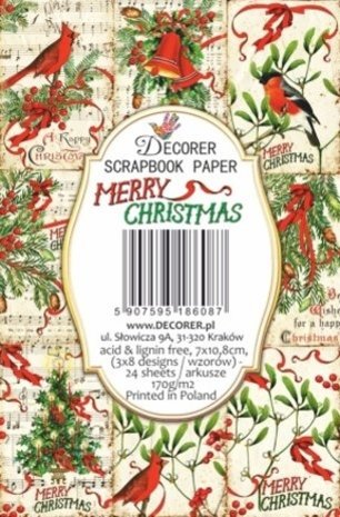 Decorer Merry Christmas Paper Pack (7x10,8cm) (DECOR-M112)