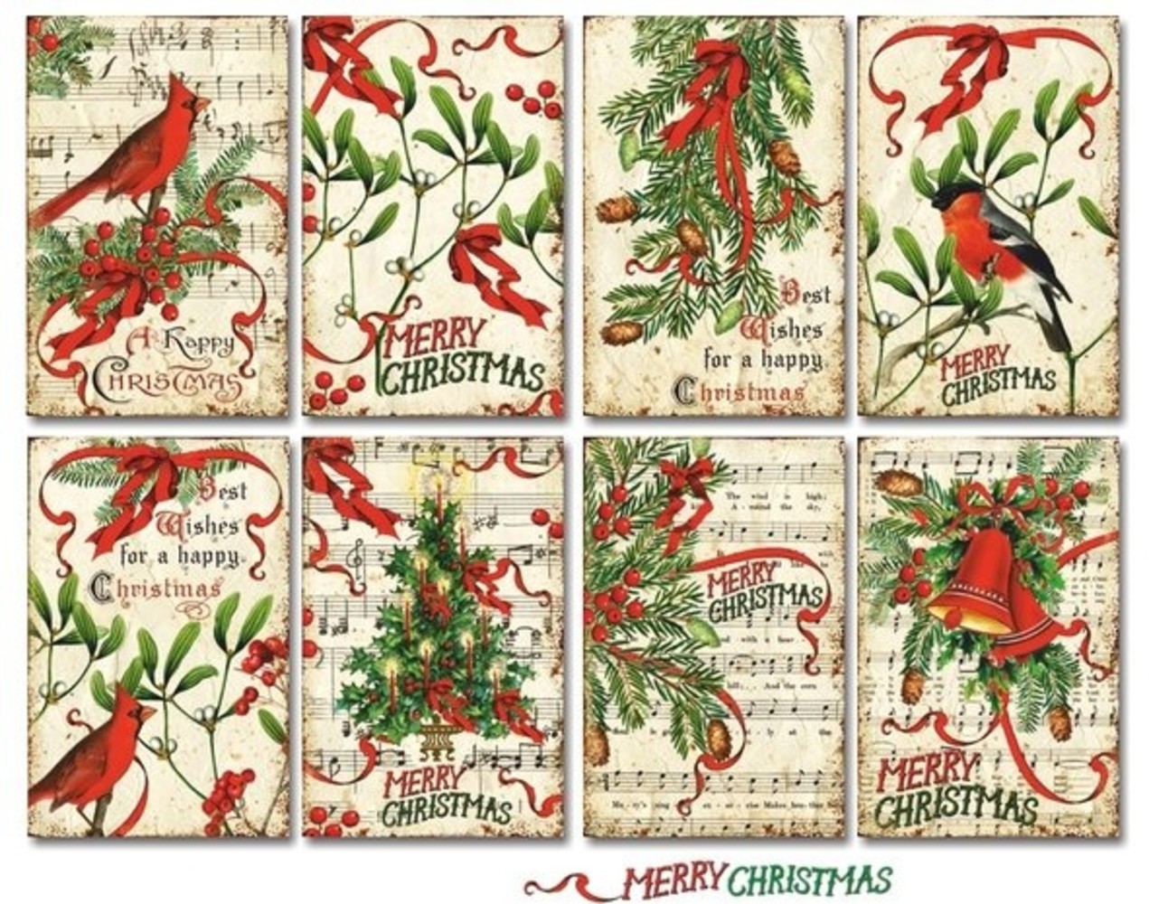 Decorer Merry Christmas Paper Pack (7x10,8cm) (DECOR-M112)