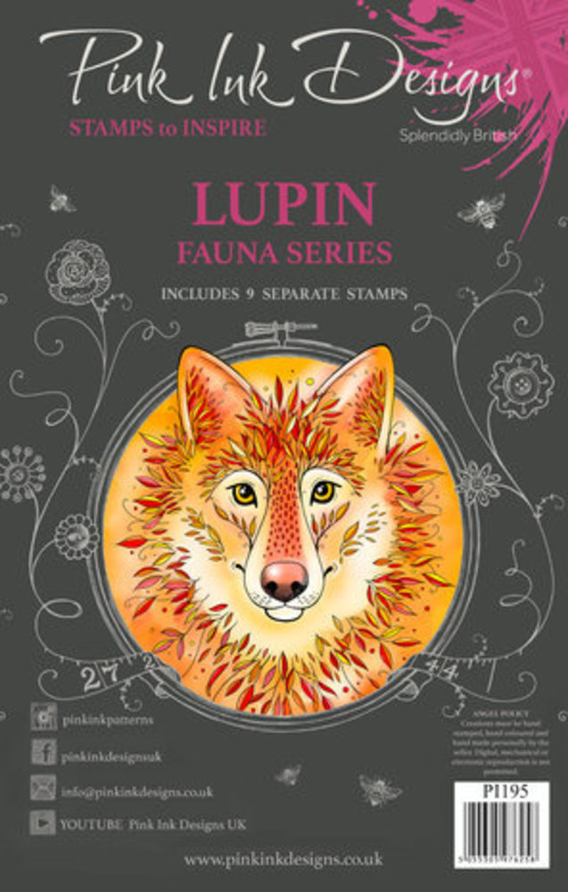 Pink Ink Designs Fauna Series Lupin A5 Clear Stamps (PI195)