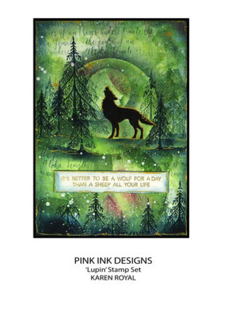Pink Ink Designs Fauna Series Lupin A5 Clear Stamps (PI195)