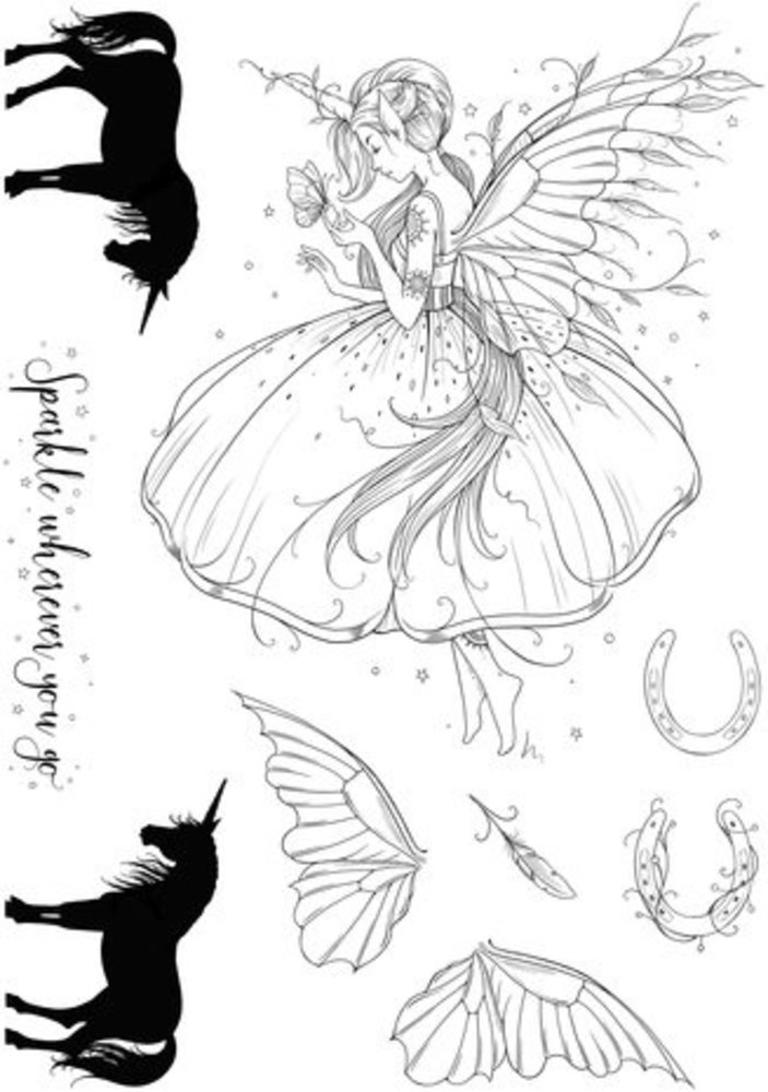Pink Ink Designs Mythical Series Lena A5 Clear Stamps (PI197) Pink Ink Designs Mythical Series Lena A5 Clear Stamps (PI197)