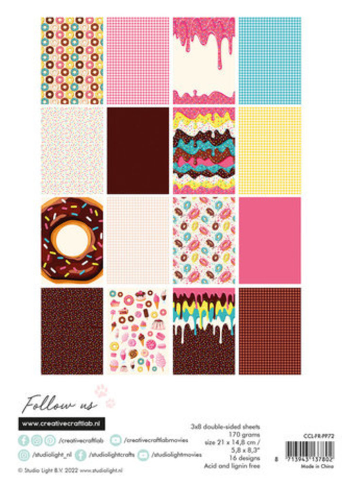 Creative Craftlab Friendz Donuts About You A5 Paper Pad (CCL-FR-PP72) Creative Craftlab Friendz Donuts About You A5 Paper Pad (CCL-FR-PP72)