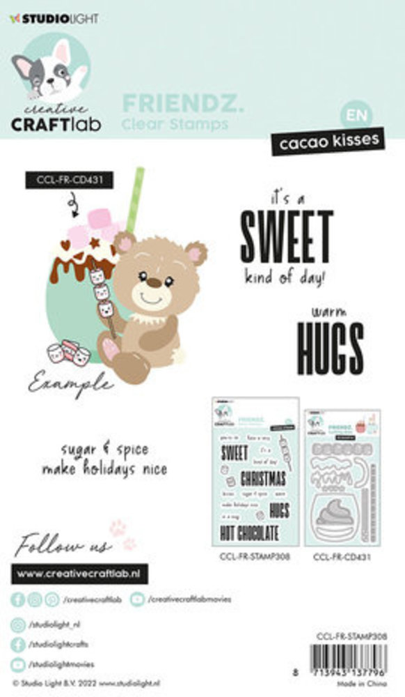 Creative Craftlab Friendz Clear Stamps Cacao Kisses (CCL-FR-STAMP308) Creative Craftlab Friendz Clear Stamps Cacao Kisses (CCL-FR-STAMP308)