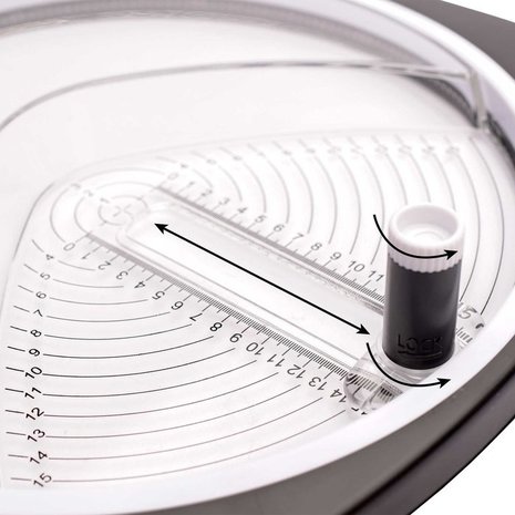 Paper Fuel Cirkelsnijder Ø15cm Zwart (PF102002) Paper Fuel Cirkelsnijder Ø15cm Zwart (PF102002)