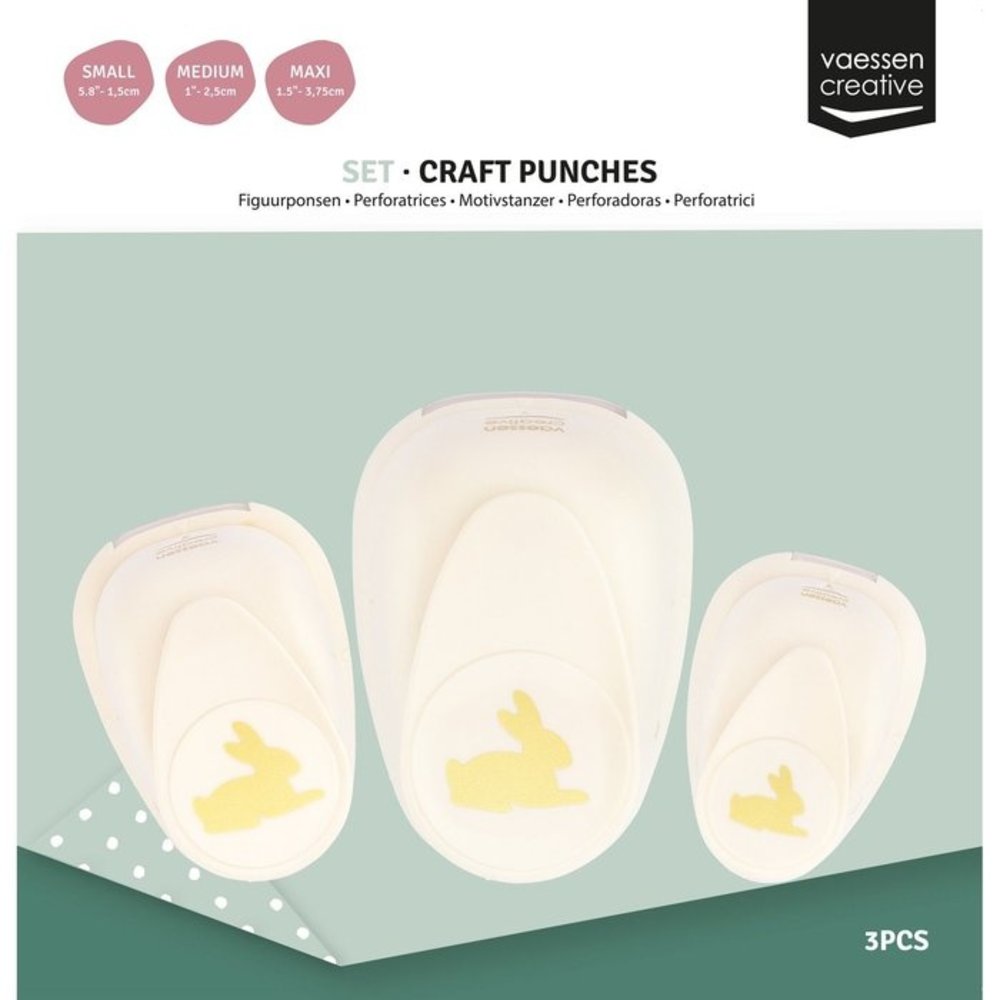 Vaessen Creative Figuurpons Set Konijnen (3pcs) (2137-083)