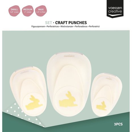 Vaessen Creative Figuurpons Set Konijnen (3pcs) (2137-083)