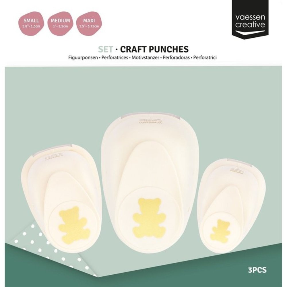 Vaessen Creative Figuurpons Set Beren (3pcs) (2137-087) Vaessen Creative Figuurpons Set Beren (3pcs) (2137-087)