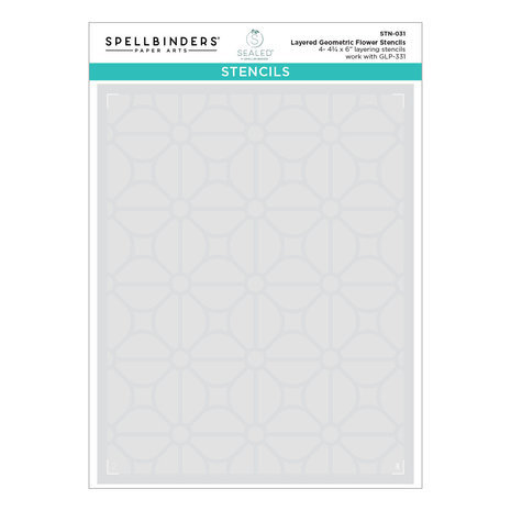 Spellbinders Sealed Layered Geometric Flower Stencils (STN-031)