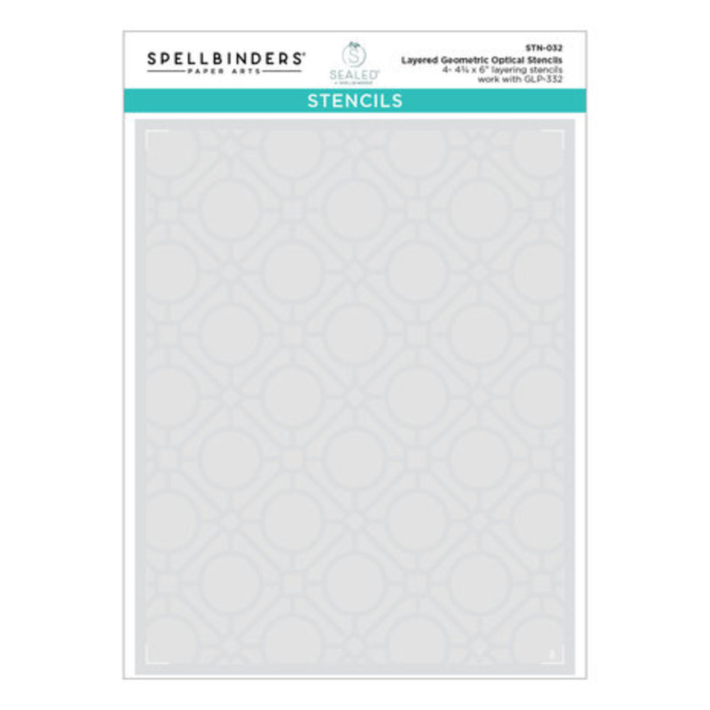 Spellbinders Sealed Layered Geometric Optical Stencils (STN-032) Spellbinders Sealed Layered Geometric Optical Stencils (STN-032)