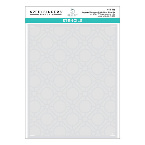 Spellbinders Sealed Layered Geometric Optical Stencils (STN-032) Spellbinders Sealed Layered Geometric Optical Stencils (STN-032)