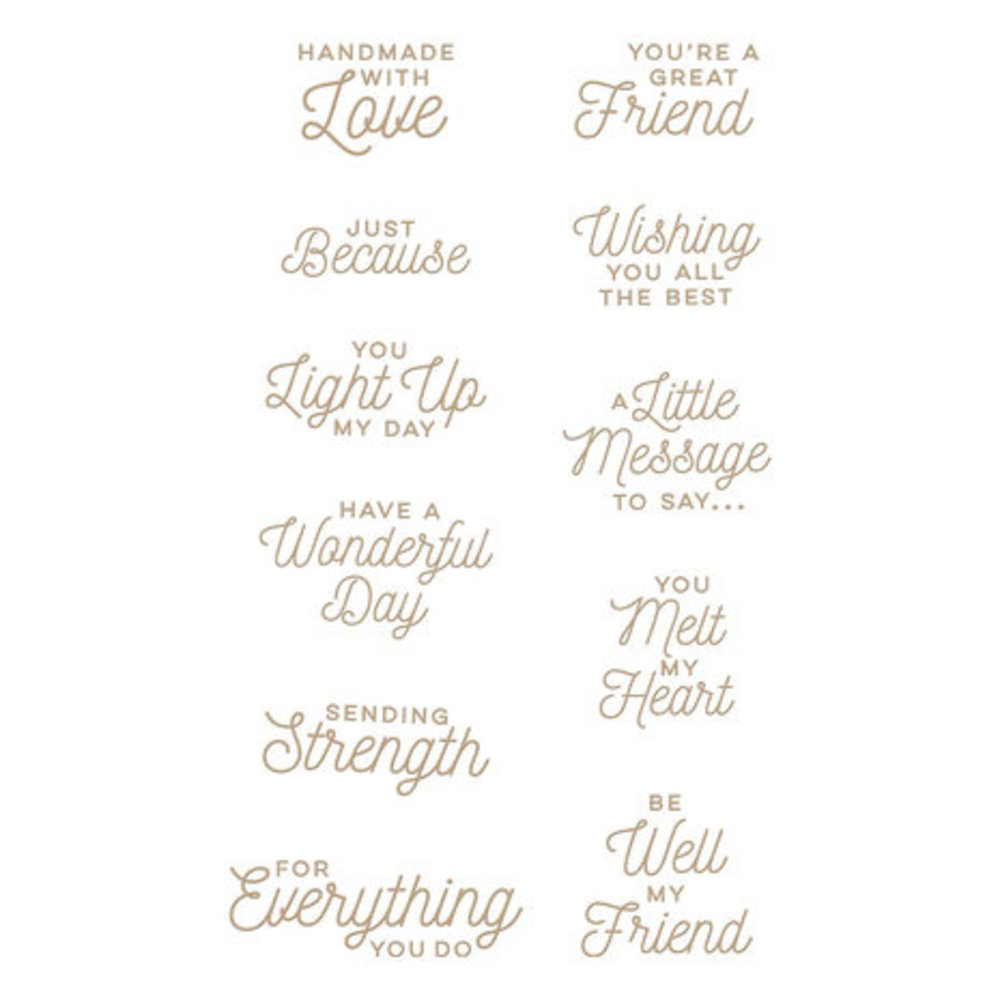 Spellbinders Sealed Glimmer Sentiments Glimmer Hot Foil Plate (GLP-330) Spellbinders Sealed Glimmer Sentiments Glimmer Hot Foil Plate (GLP-330)