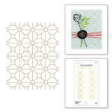 Spellbinders Sealed Geometric Flower Background Glimmer Hot Foil Plate (GLP-331)