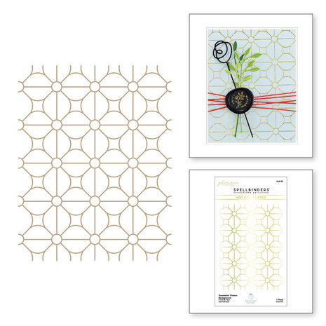 Spellbinders Sealed Geometric Flower Background Glimmer Hot Foil Plate (GLP-331) Spellbinders Sealed Geometric Flower Background Glimmer Hot Foil Plate (GLP-331)