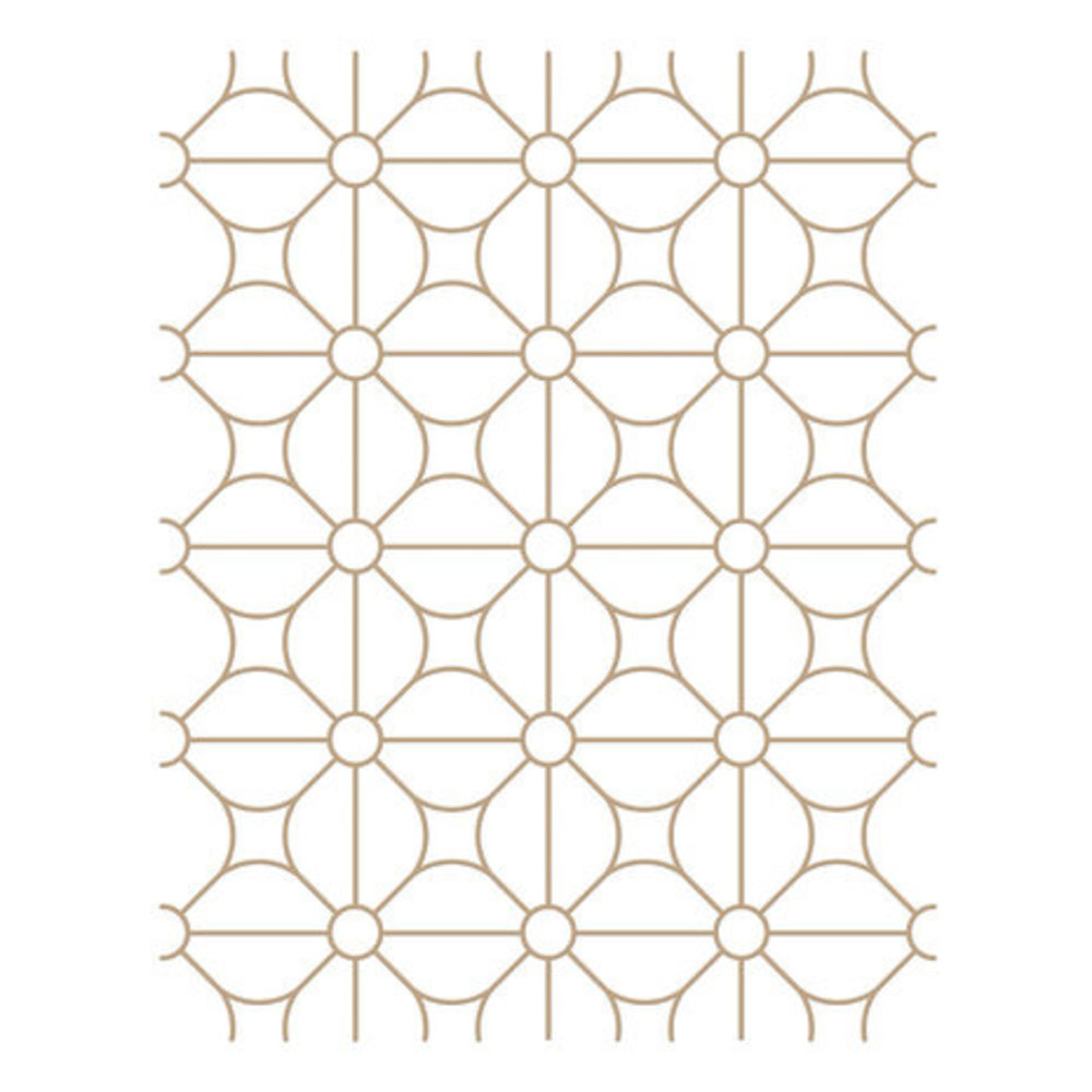 Spellbinders Sealed Geometric Flower Background Glimmer Hot Foil Plate (GLP-331) Spellbinders Sealed Geometric Flower Background Glimmer Hot Foil Plate (GLP-331)