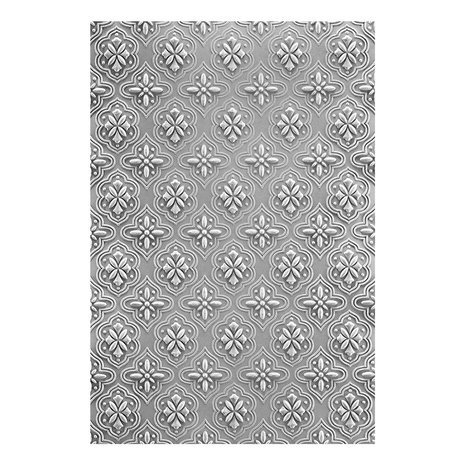 Spellbinders Floral Reflection Tile Reflection 3D Embossing Folder (E3D-049)