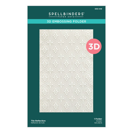 Spellbinders Floral Reflection Tile Reflection 3D Embossing Folder (E3D-049)