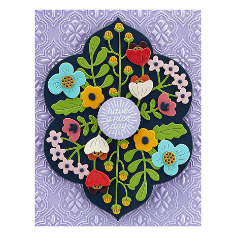 Spellbinders Floral Reflection Sentiments Clear Stamp (STP-162)