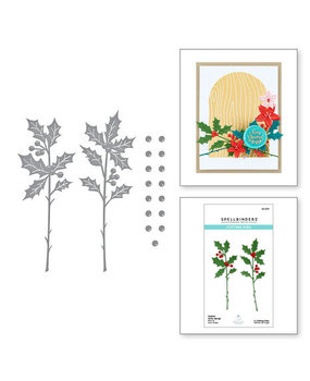 Spellbinders Sealed for the Holidays Sealed Holly Sprigs Dies (S4-1247)