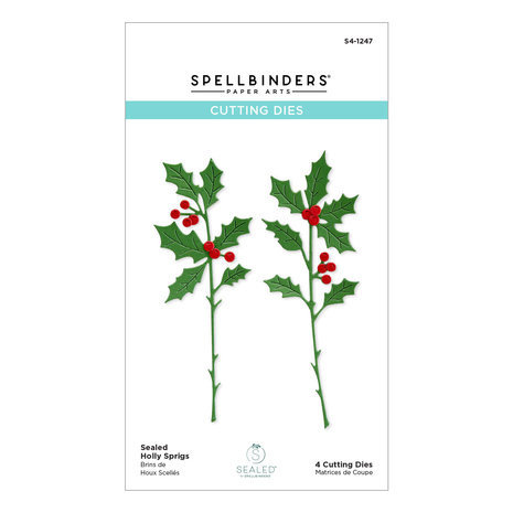 Spellbinders Sealed for the Holidays Sealed Holly Sprigs Dies (S4-1247)