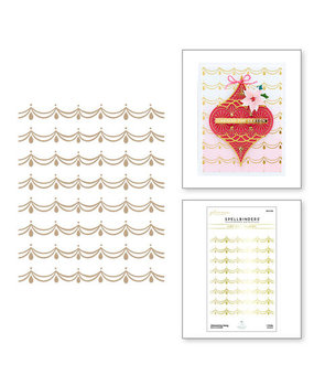Spellbinders Sealed for the Holidays Glimmering Swag Glimmer Hot Foil Plate (GLP-348) Spellbinders Sealed for the Holidays Glimmering Swag Glimmer Hot Foil Plate (GLP-348)