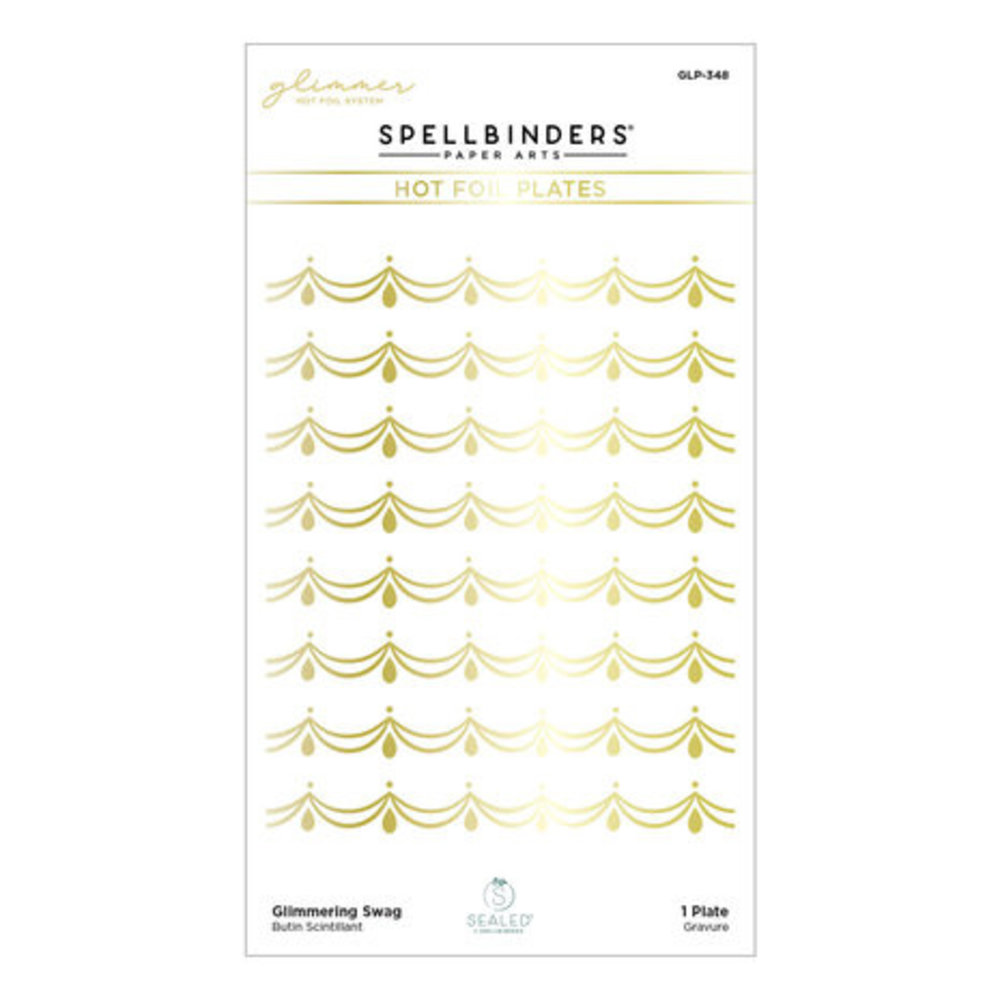 Spellbinders Sealed for the Holidays Glimmering Swag Glimmer Hot Foil Plate (GLP-348) Spellbinders Sealed for the Holidays Glimmering Swag Glimmer Hot Foil Plate (GLP-348)