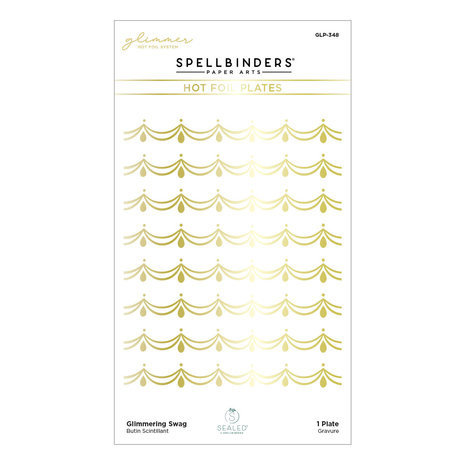 Spellbinders Sealed for the Holidays Glimmering Swag Glimmer Hot Foil Plate (GLP-348) Spellbinders Sealed for the Holidays Glimmering Swag Glimmer Hot Foil Plate (GLP-348)