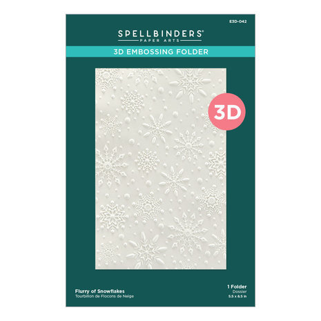 Spellbinders Flurry of Snowflakes 3D Embossing Folder (E3D-042)