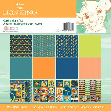 Disney The Lion King 12x12 Inch Card Making Pad (DYP0061) Disney The Lion King 12x12 Inch Card Making Pad (DYP0061)