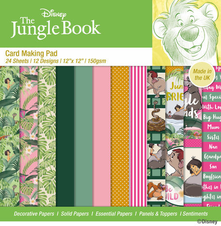 Disney The Jungle Book 12x12 Inch Card Making Pad (DYP0066) Disney The Jungle Book 12x12 Inch Card Making Pad (DYP0066)