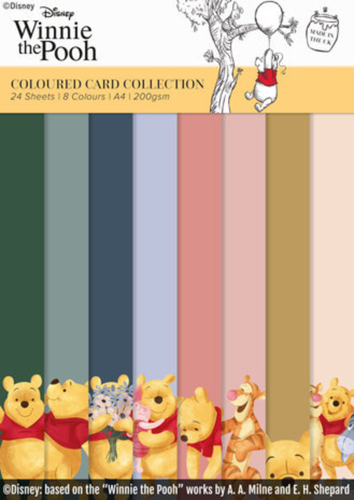 Disney Winnie the Pooh A4 Coloured Card Collection (DYP0077)