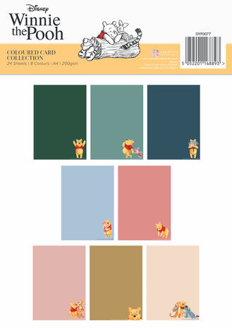 Disney Winnie the Pooh A4 Coloured Card Collection (DYP0077)