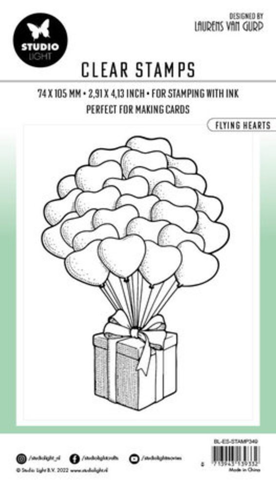 Studio Light Essentials Clear Stamp Flying Hearts (BL-ES-STAMP349)