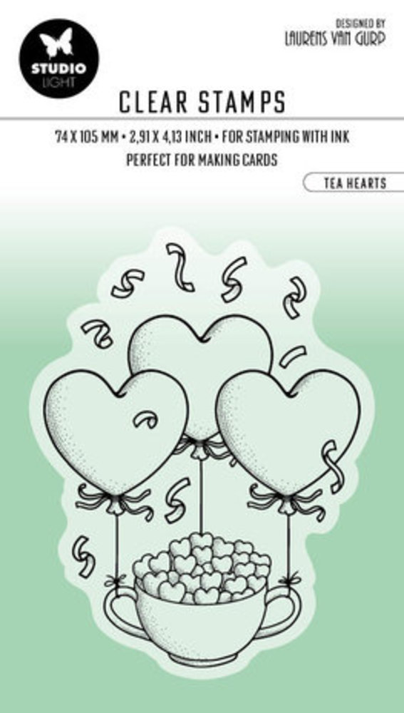 Studio Light Essentials Clear Stamp Tea Hearts (BL-ES-STAMP352) Studio Light Essentials Clear Stamp Tea Hearts (BL-ES-STAMP352)