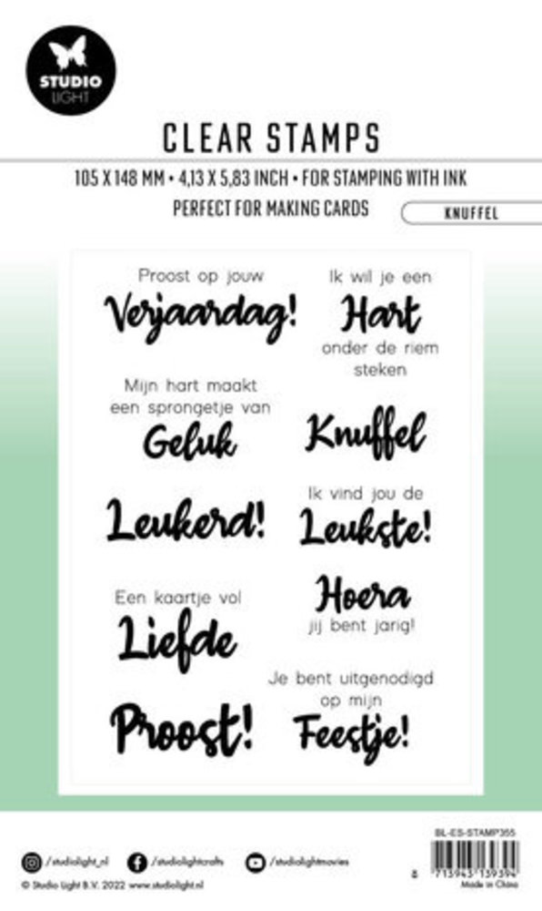 Studio Light Essentials Clear Stamp Knuffel (BL-ES-STAMP355) Studio Light Essentials Clear Stamp Knuffel (BL-ES-STAMP355)