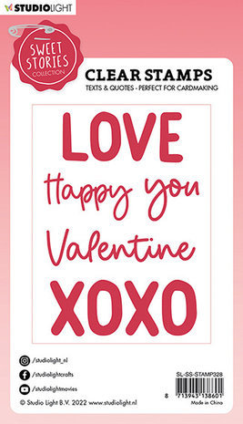 Studio Light Sweet Stories Clear Stamp Quotes Large Love You (SL-SS-STAMP328) Studio Light Sweet Stories Clear Stamp Quotes Large Love You (SL-SS-STAMP328)