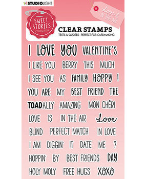 Studio Light Sweet Stories Clear Stamp Quotes Small Love Is In the Air (SL-SS-STAMP329) Studio Light Sweet Stories Clear Stamp Quotes Small Love Is In the Air (SL-SS-STAMP329)