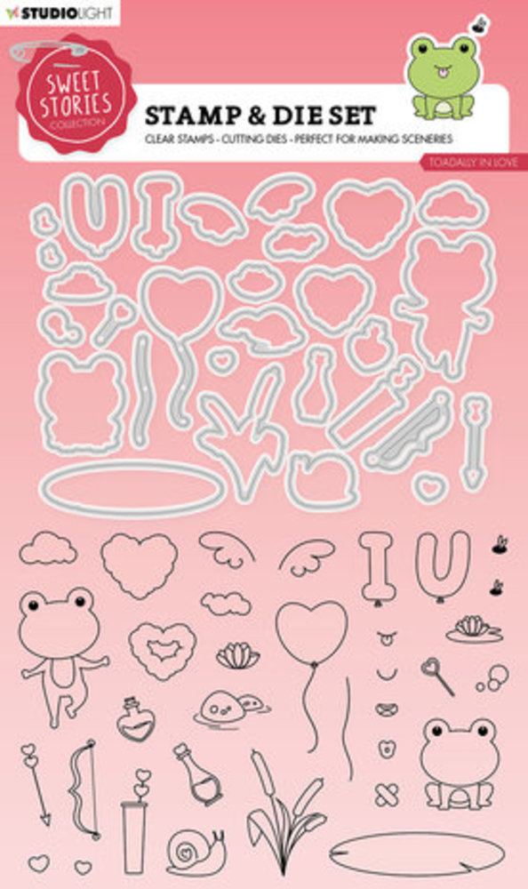 Studio Light Sweet Stories Stamp & Die Toadally in Love (SL-SS-SCD52)