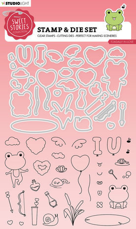 Studio Light Sweet Stories Stamp & Die Toadally in Love (SL-SS-SCD52)
